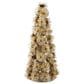 Creative Coop Plastic Tinsel Ball Tree with Glitter Beads in Gold and Silver, , large