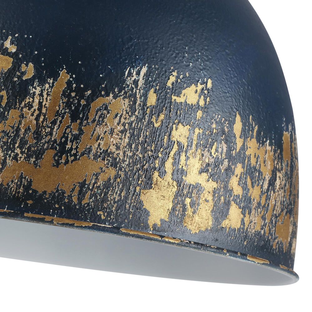 Golden Lighting Alison 8-Light Pendant with Antique Matte Navy Shade in Vintage Gold, , large