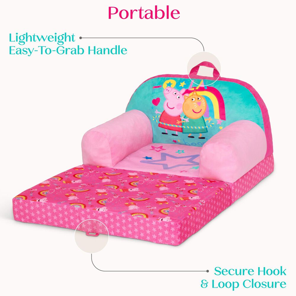 Delta Children Peppa Pig Cozee Buddy Flip-Out Chair in Pink, , large