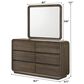 Crown Mark Kinkaid 6-Drawer Dresser Only in Brown, , large