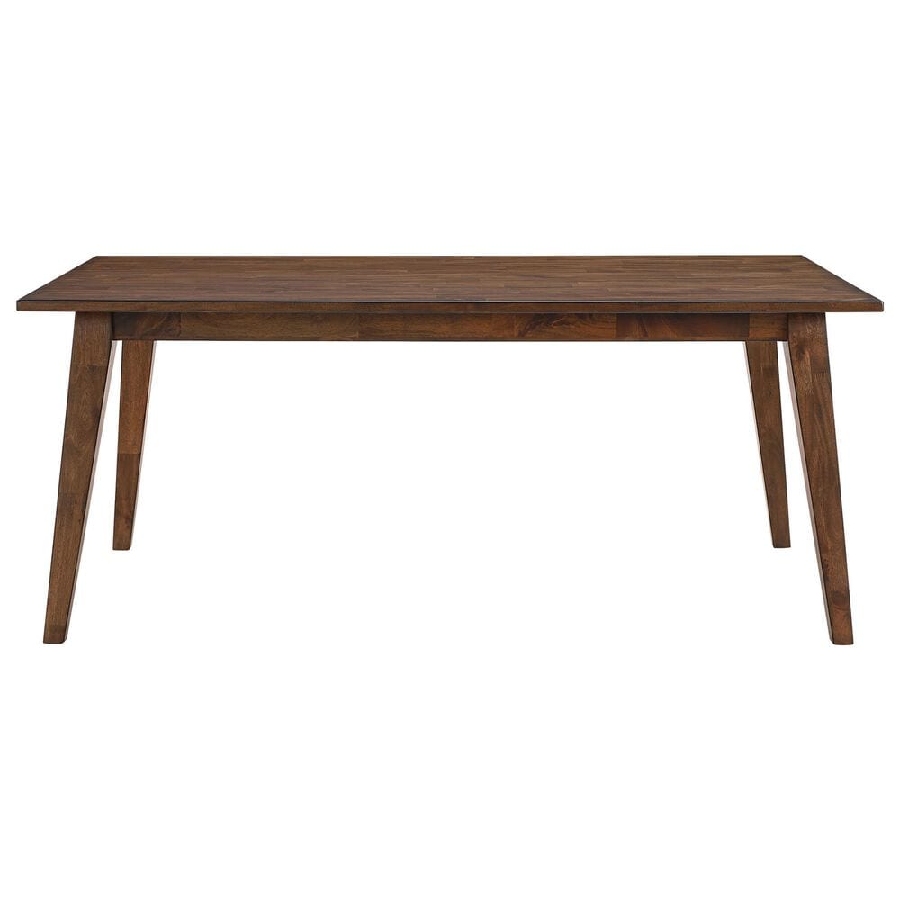 STEVE SILVER Canton 7-Piece Rectangular Dining Set in Brown Cherry, , large