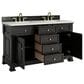 James Martin Vanities Brookfield 60" Double Bathroom Vanity in Black Onyx with 3 cm Lime Delight Quartz Top and Rectangular Sinks, , large