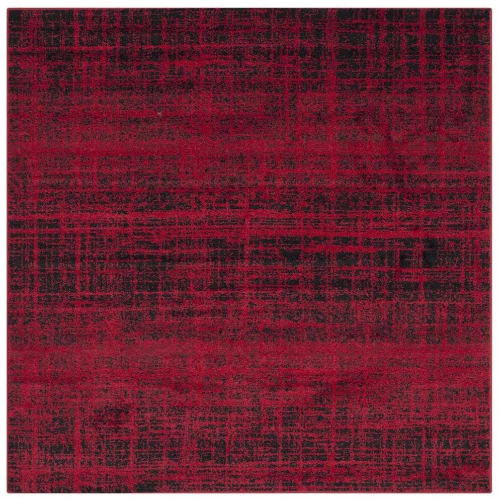 Safavieh Adirondack ADR116F 4" Square Red and Black Area Rug, , large