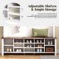 HOMLUX 6-Hook Hall Tree with 16-Compartment in White and Walnut, , large
