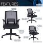 Rta Products Llc Ergonomic Office Mesh Chair in Black, , large