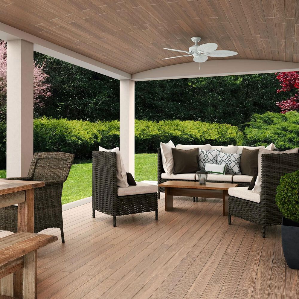 Hunter Bayview 54&quot; Outdoor Ceiling Fan in White, , large