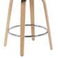 Armen Living Sonia Swivel Counter Height Stool with Black Upholstery in Oak, , large