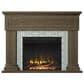 Classic Flame Twin Star 47" Wall Mantel Electric Fireplace with Reversible Surround in Hooper Oak, , large