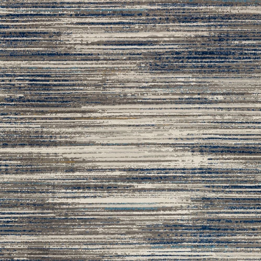 Karastan Cleo R1075 5&#39; 3&quot; X 8&#39; Grey Dark Blue Area Rug, , large