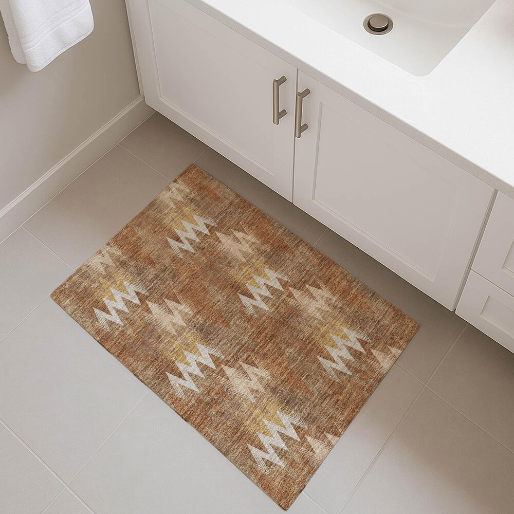 Dalyn Rug Company Soft Essentials Chevron Paprika 1'8" x 2'6" Area Rug, , large