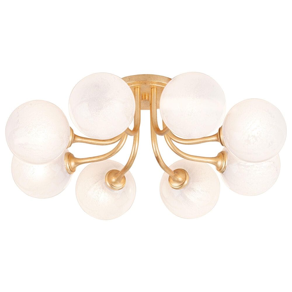 Troy Lighting Onyx 8-Light Semi Flush Mount in Vintage Gold Leaf, , large