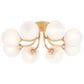 Troy Lighting Onyx 8-Light Semi Flush Mount in Vintage Gold Leaf, , large