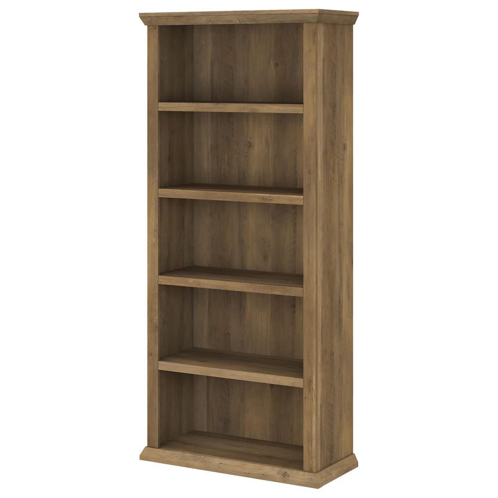 Bush Yorktown 5-Shelf Bookcase in Reclaimed Pine, , large