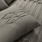 Triangle Home Fashions Arora Pleat 3-Piece Queen Comforter Set in Dark Gray, , large