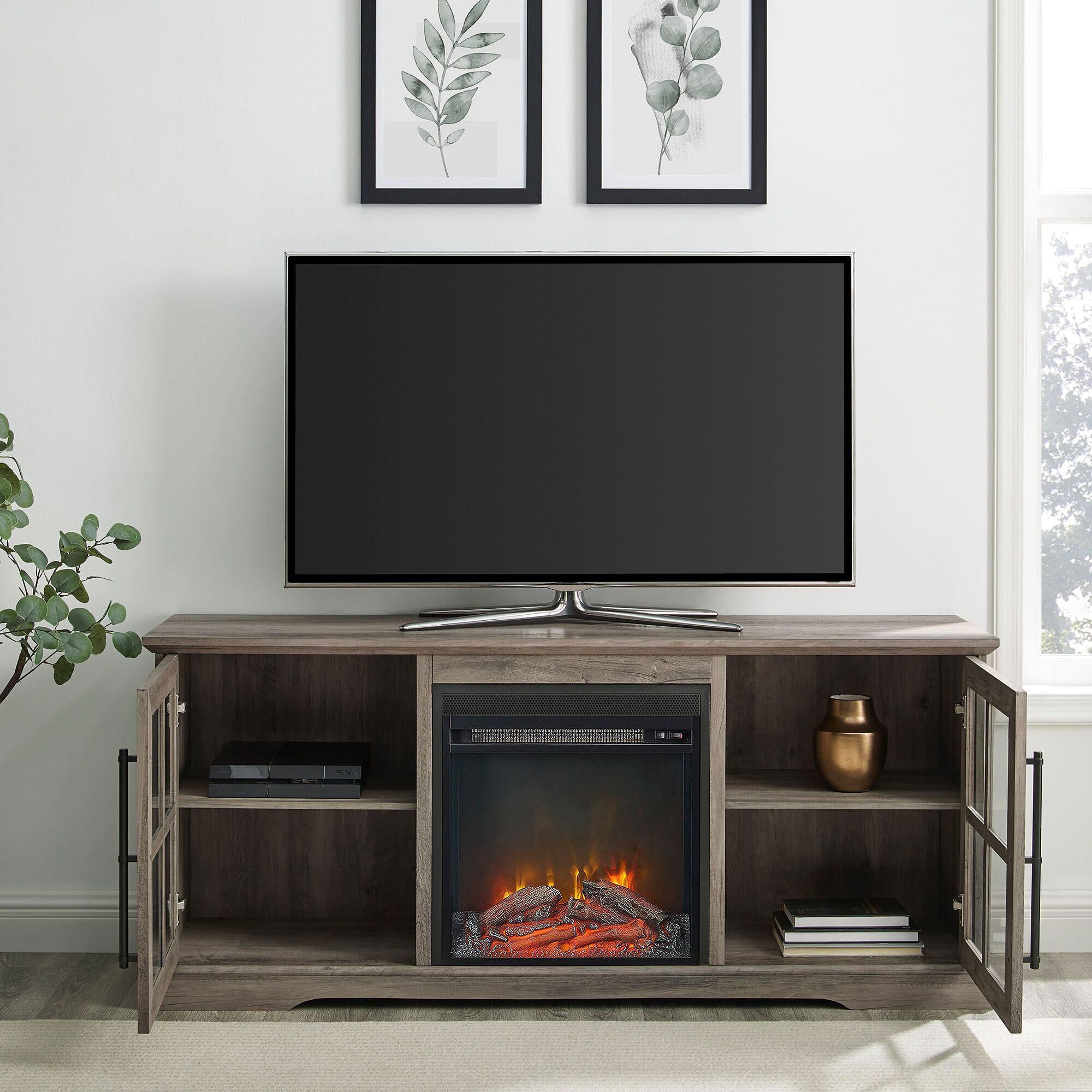 Abigail 60 inch media hot sale fireplace