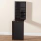 Baxton Studio Millard Wall Mount Folding Desk in Dark Brown, , large