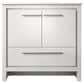 Lexora Home Lafarre 36" Single Bathroom Vanity in White with 2 cm White Quartz Top and Rectangular Sink, , large