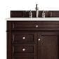 James Martin Vanities Brittany 36" Single Bathroom Vanity in Burnished Mahogany with 3 cm Lime Delight Quartz Top and Rectangular Sink, , large