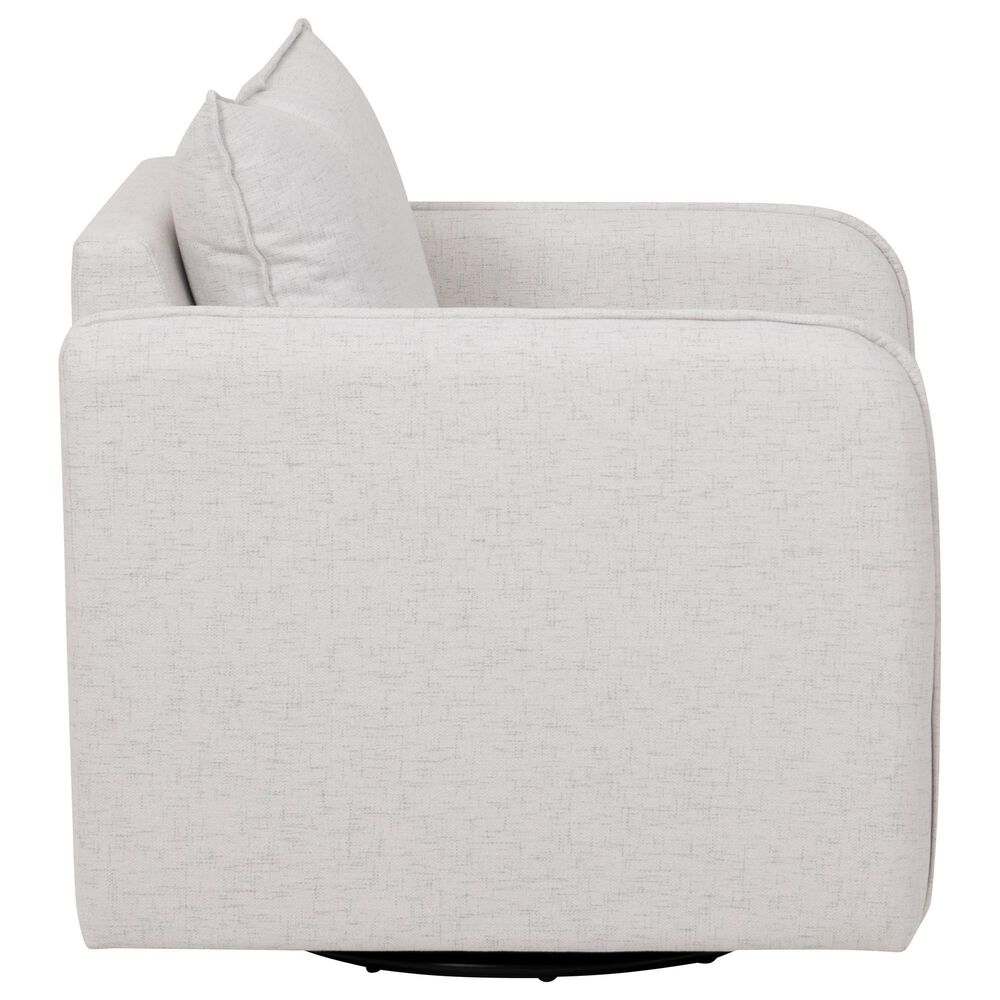 Linon Home Decor Bianca Swivel Accent Chair in Bone, , large