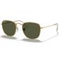 Ray-Ban Frank Sunglasses with Green Polarized Lenses in Polished Gold, , large