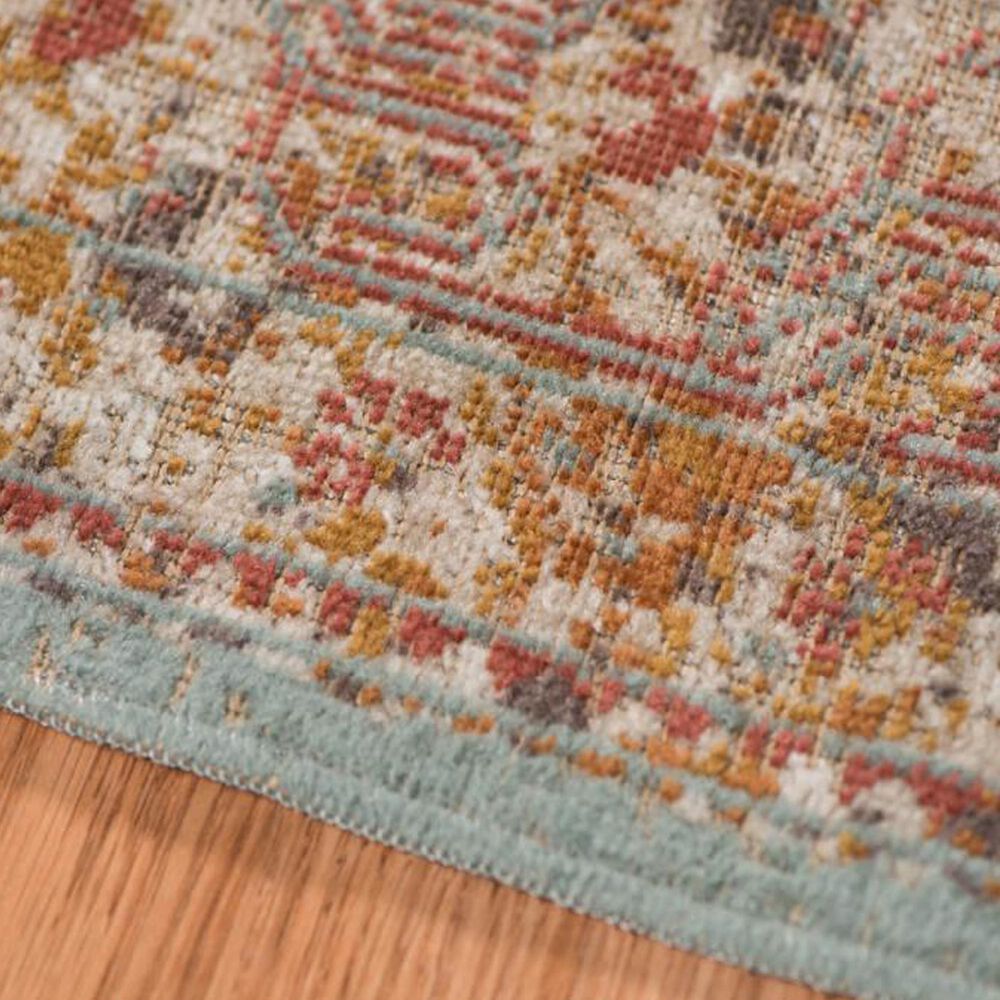 Amer Rugs Eternal 2&#39;2&quot; x 3&#39; Sea Blue and Rust Area Rug, , large