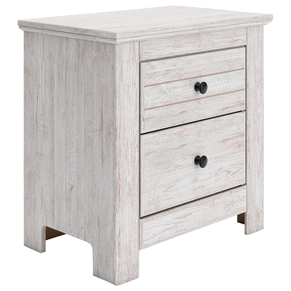 Ashley Makidern 4 Piece King Storage Bedroom Set with Six Drawers in Whitewash, , large