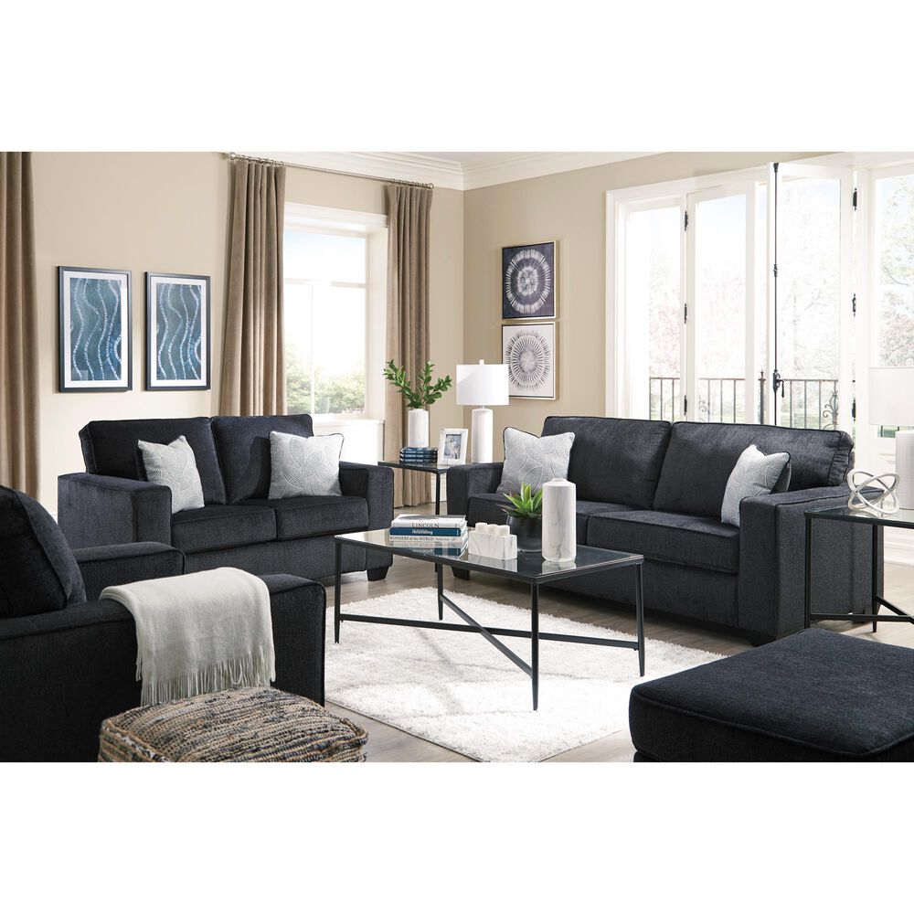 Ashley Altari Chair and Ottoman in Slate, , large