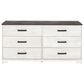 Ashley Shawburn 6-Drawer Dresser in Whitewash and Charcoal Gray, , large
