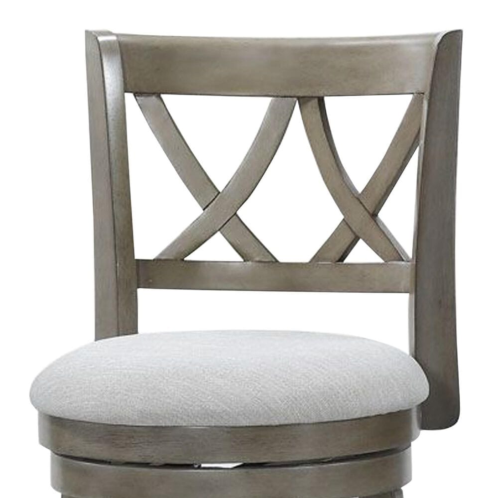 Sasha Lee 24&quot; Swivel Counter Stool in Antique Grey, , large
