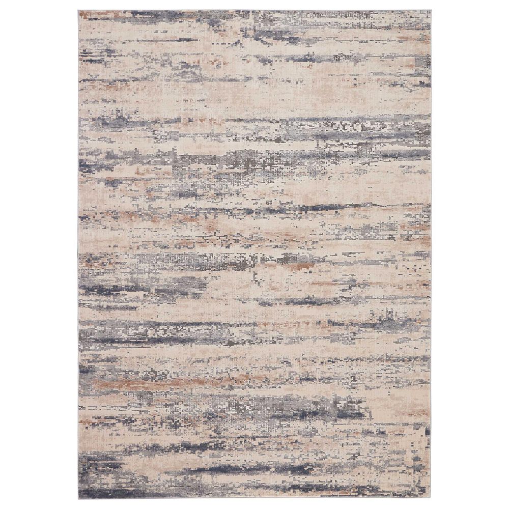 Nourison Rustic Textures RUS04 9"3" x 12"9" Beige and Grey Area Rug, , large