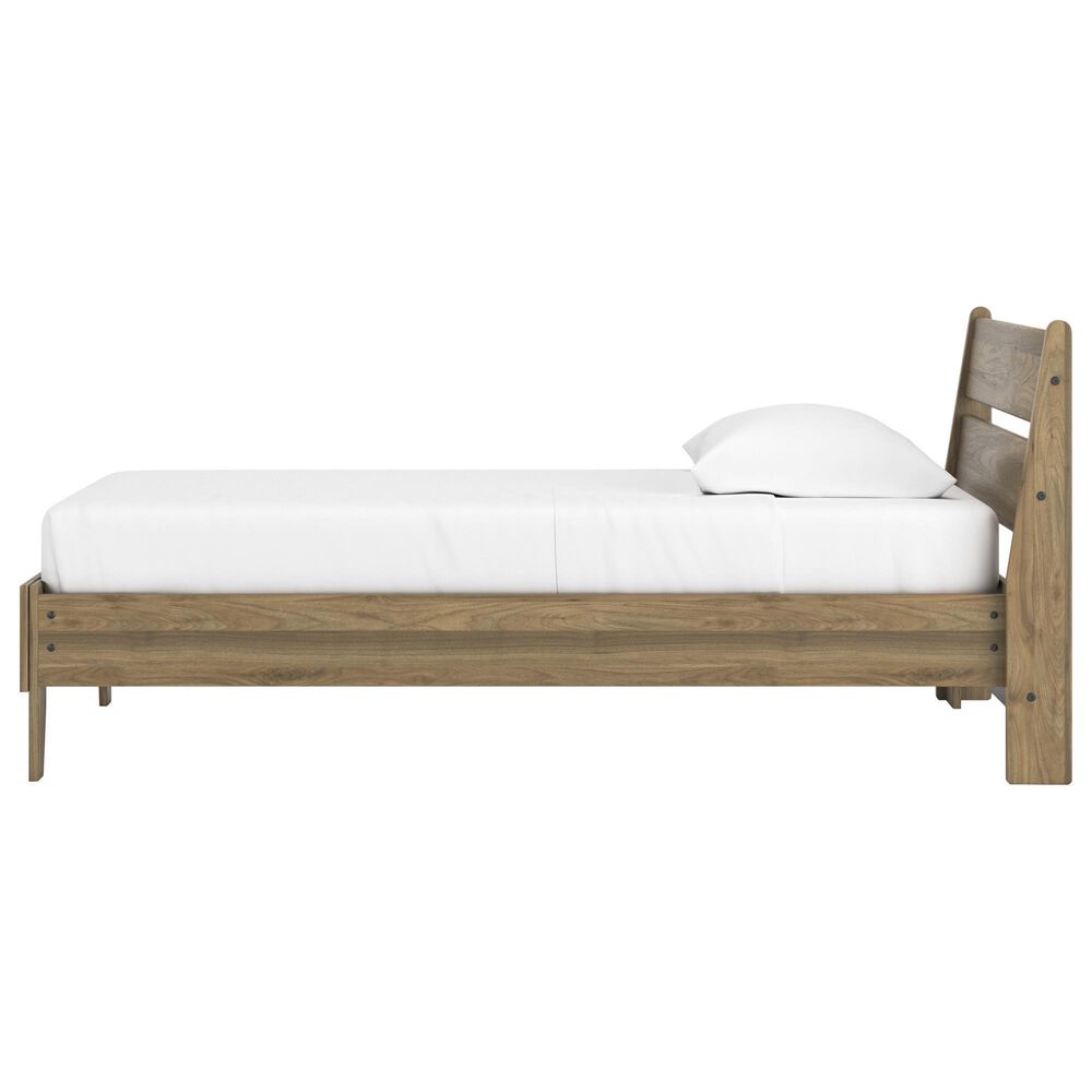 Ashley Deanlow Twin Platform Panel Bed in Honey, , large