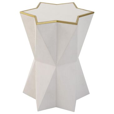 Uttermost Capella Accent Table in White and Gold, , large