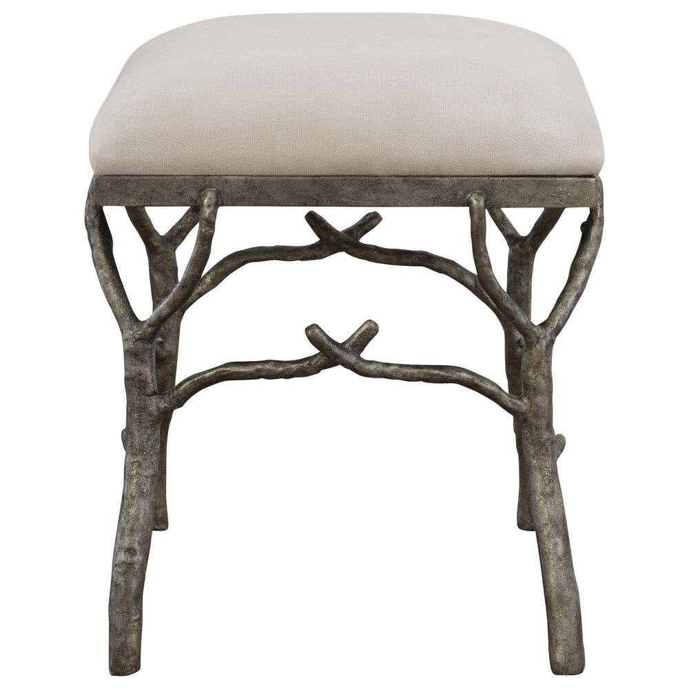 Uttermost Lismore Bench in Antique Silver, , large