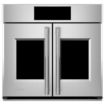Monogram Statement 30" Smart French Door Electric Single Wall Oven in Stainless Steel, , large