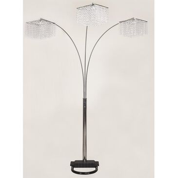 Claremont Crystal Floor Lamp in Chrome, , large