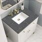 James Martin Vanities Chicago 30" Single Bathroom Vanity in Glossy White with 3 cm Parisien Bleu Quartz Top and Rectangular Sink, , large