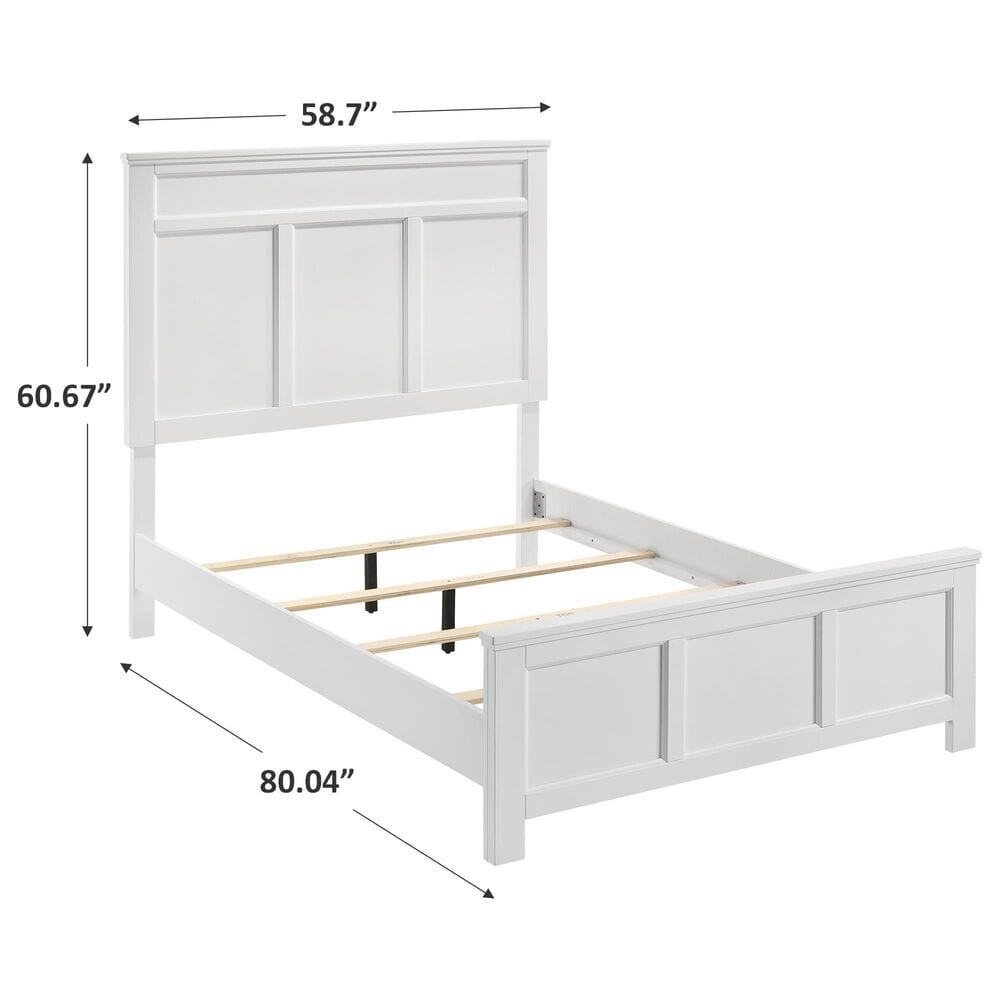 New Heritage Andover Full Panel Bed in White, , large