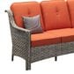 HOMLUX 5-Piece Patio Conversation Set with Two Ottomans in Orange Red, , large