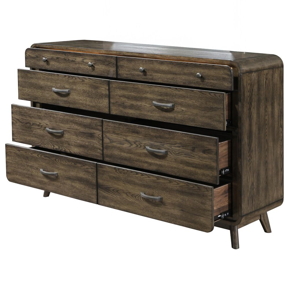 New Heritage Design Rex 8-Drawer Dresser in Walnut, , large