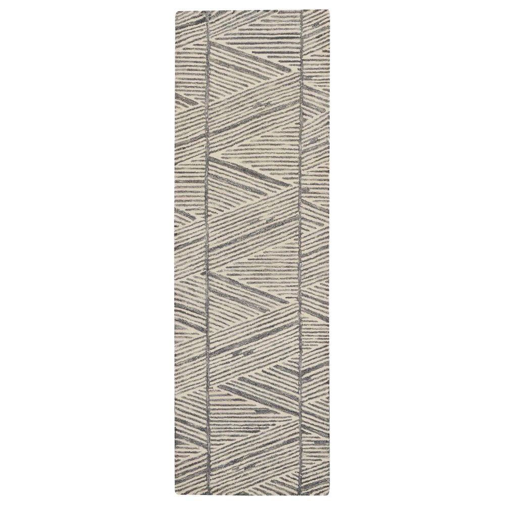 Nourison Colorado 2"3" x 7"6" Grey and White Runner, , large