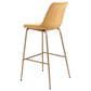 Zuo Modern Tony Extra Tall Bar Chair in Yellow/Gold, , large
