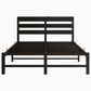 Hearth and Haven Full Metal Bed with RGB Lights and Storage Shelf in Black, , large