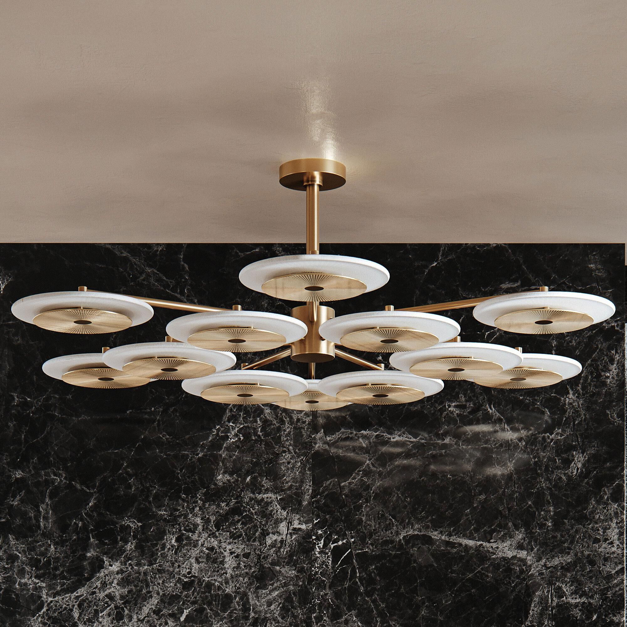 Corbett Lighting Topaz 13-Light Semi Flush Mount in Vintage
