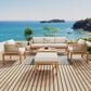 Hearth and Haven 5-Piece Outdoor Conversation Set with Weather Rope and Beige in Teak, , large