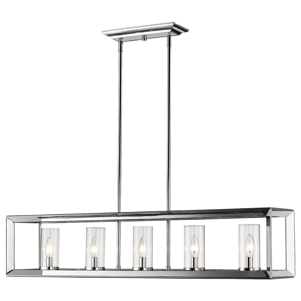 Golden Lighting Smyth 5-Light Linear Pendant in Chrome, , large