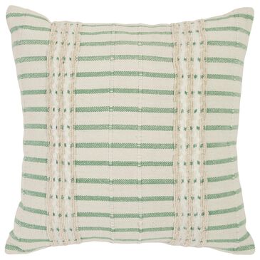 Ashley Rowton 20" Square Throw Pillow in White, Green and Tan, , large