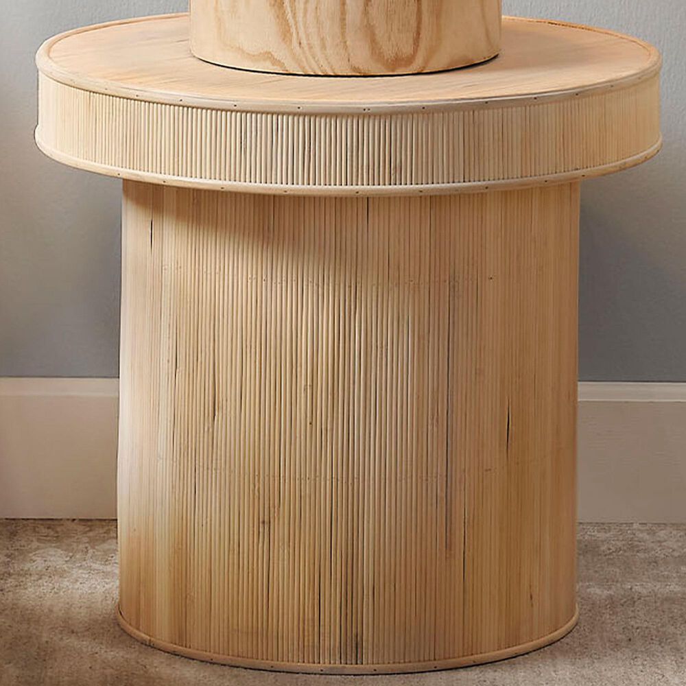 Splendor Living Vantage Bamboo Accent Side Table in Natural, , large