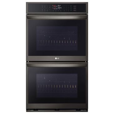 LG 9.4 cu. ft. Smart Double Wall Oven with Fan Convection, Air Fry, PrintProof?® Black Stainless Steel, , large