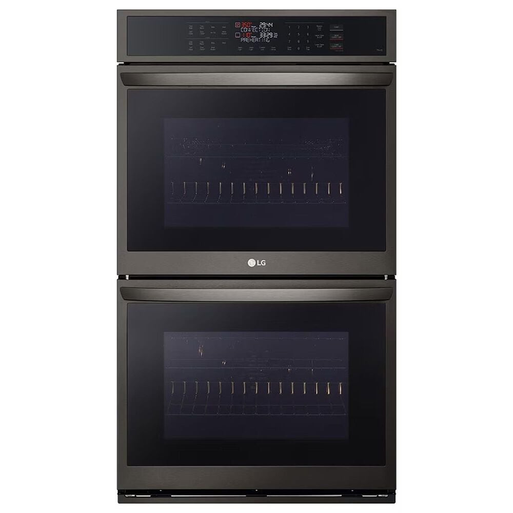 LG 9.4 cu. ft. Smart Double Wall Oven with Fan Convection and Air Fry in PrintProof Black Stainless Steel, , large