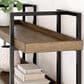 Ashley Montia 2-Piece Desk and Bookcase Set in Light Brown and Gunmetal Gray, , large